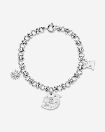 JW PEI Cosmos Round Multi Charm Bracelet Women Jewelry Silver | CA1414DN