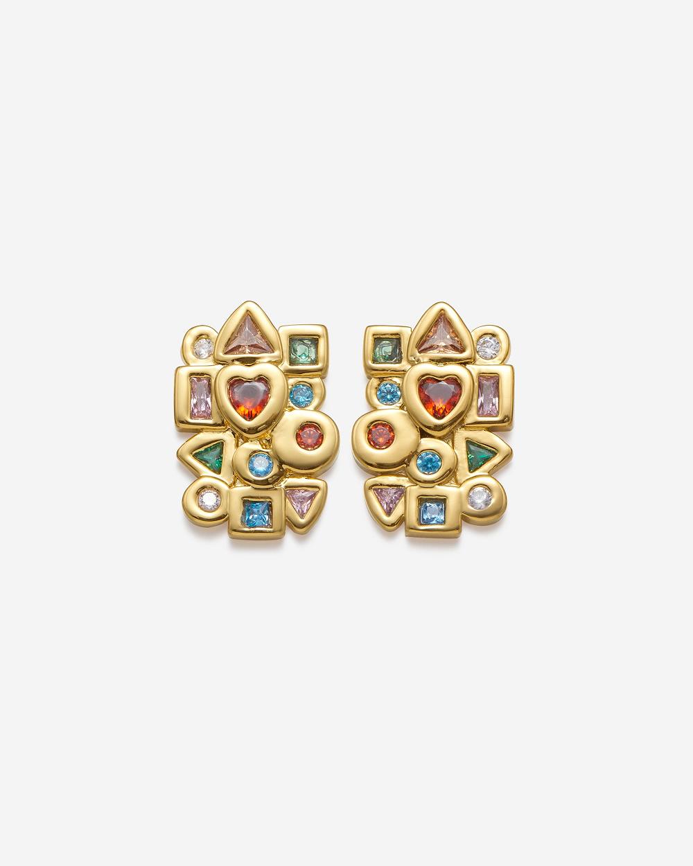JW PEI Geometrical Combination Earrings Women Jewelry Gold / Multicolor | CA1430EX