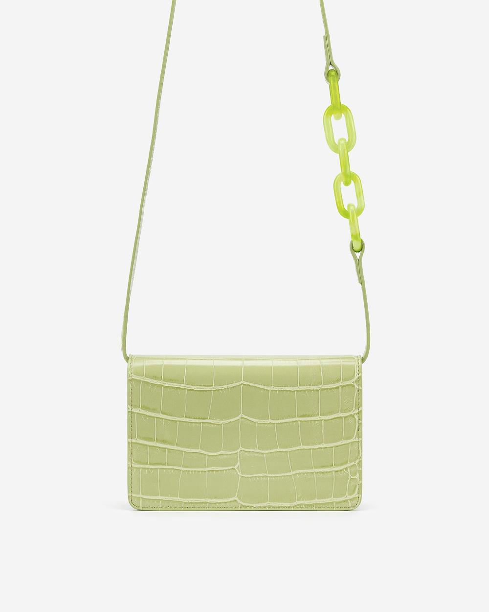JW PEI Julia Acrylic Chain Women Crossbody Bags Olive / Green | CA1029KI