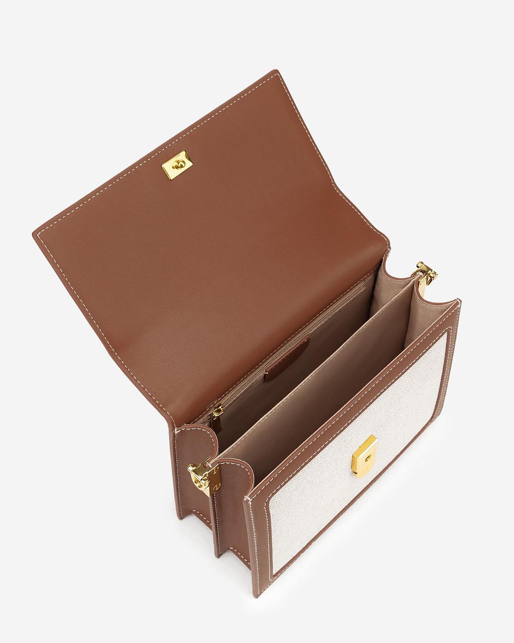 JW PEI Mini Flap Women Crossbody Bags Beige | CA1063MA