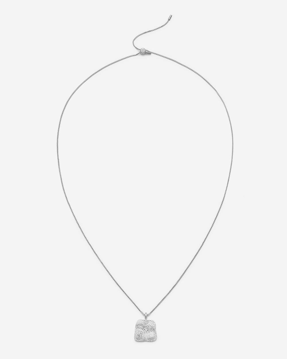 JW PEI Plantain Fan Pendant Necklace Women Jewelry Silver / White | CA1458TV