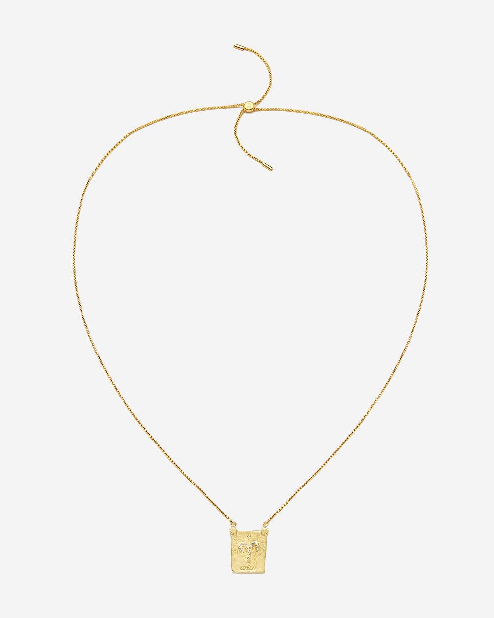 JW PEI Zodiac Pendant Necklace Women Jewelry Gold | CA1471KI